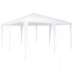 vidaXL Tente de f&ecirc;te Blanc 400 x 400 x 266 cm Poly&eacute;thyl&egrave;ne et acier