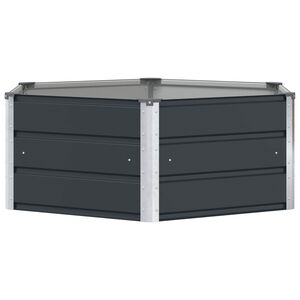 vidaXL Jardini&egrave;re Anthracite 129 x 129 x 45 cm Acier