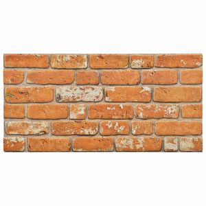 vidaXL Panneaux muraux 10 pc 100 x 50 cm Brique Mousse EPS