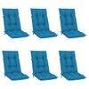 vidaXL Chaises inclinables de jardin et coussins lot de 6 Teck solide