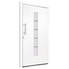 vidaXL Porte d'entr&eacute;e Aluminium et PVC Blanc 110x210 cm