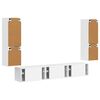 vidaXL Ensemble meuble TV 4 pcs Blanc brillant Bois d'ing&eacute;nierie