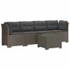 vidaXL Canap&eacute; de jardin 4 places avec coussins look rotin PP