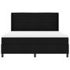 vidaXL Lit &agrave; ressorts avec matelas Noir 180 x 200 cm tissu