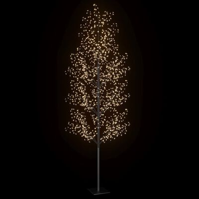 vidaXL Sapin de Noël 1200 LED blanc chaud Cerisier en fleurs 400 cm