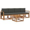 vidaXL Ensemble de canap&eacute;s d'ext&eacute;rieur 5 pcs Naturel et Anthracite