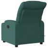 vidaXL Fauteuil de massage inclinable &eacute;lectrique Vert fonc&eacute; Tissu