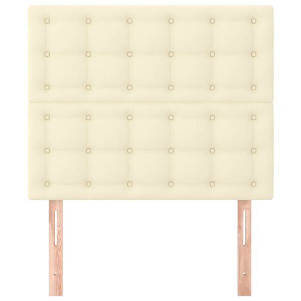 vidaXL T&ecirc;te de lit Cr&egrave;me 80x5x118/128 cm Similicuir