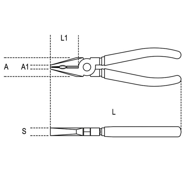 Beta Tools Pince mixte robuste 1150GBM 180 avec manches en bi-mat&eacute;riau