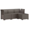 vidaXL Canap&eacute; de jardin 4 places style rotin PP Gris clair