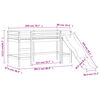 vidaXL Lit mezzanine enfants avec tour sans matelas rose 90x200 cm