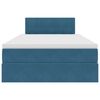 vidaXL Lit de Rangement avec matelas Bleu 120 x 190 cm Velours