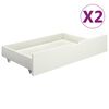 vidaXL Cadre de lit sans matelas blanc bois massif 100x200 cm