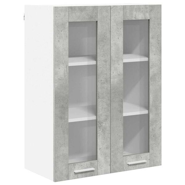 vidaXL Armoire suspendue Gris b&eacute;ton 60 x 31 x 80 cm Bois d'ing&eacute;nierie