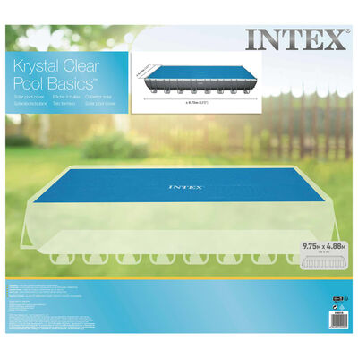 Intex Couverture solaire de piscine bleu 960x466 cm polyéthylène