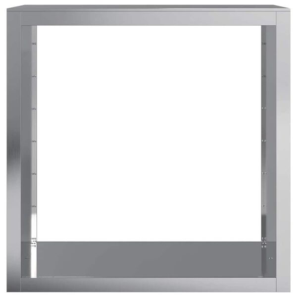 vidaXL Portant de bois de chauffage 100x40x100 cm acier galvanis&eacute;