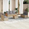 vidaXL Salon de jardin avec coussins 8 pcs beige r&eacute;sine tress&eacute;e
