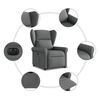vidaXL Fauteuil inclinable &eacute;lectrique gris fonc&eacute; tissu