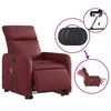 vidaXL Fauteuil inclinable de massage électrique rouge bordeaux