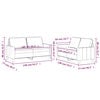vidaXL Ensemble de canapés 2 pcs avec coussins Crème Velours