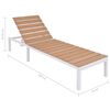 vidaXL Chaise longue Aluminium et WPC Marron