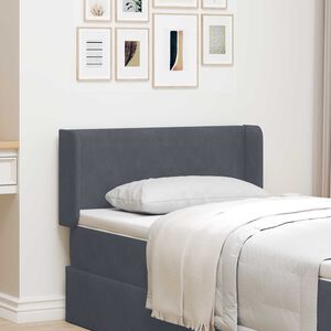 vidaXL Oreille de t&ecirc;te de lit Gris 40,5 x 40,5 x 4 cm Velours