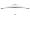 vidaXL Parasol de jardin Sable 294 x 150 x 224 cm Polyester et Acier