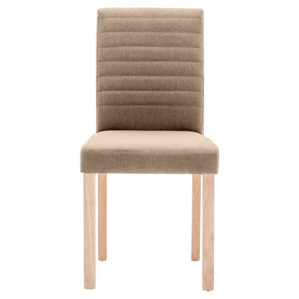 vidaXL Chaises &agrave; manger lot de 6 taupe tissu