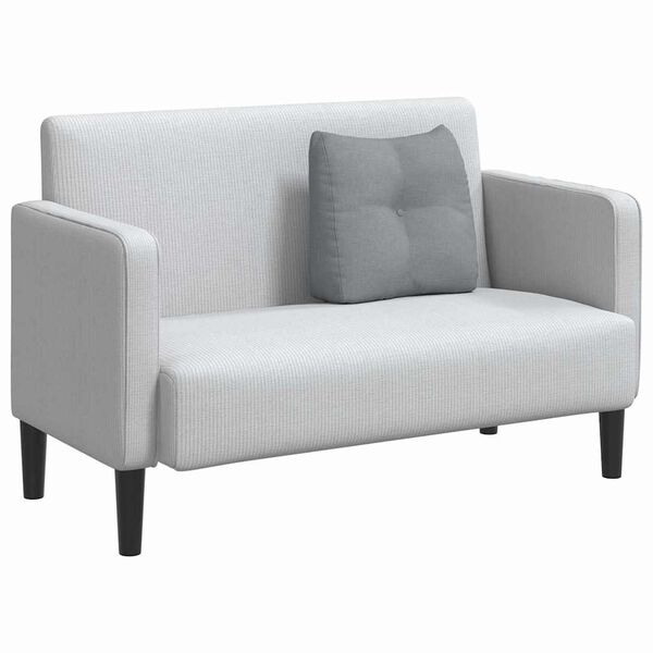 vidaXL Coussin de Dos Gris clair 45 x 24 x 50 cm tissu