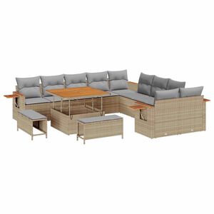 vidaXL Ensemble de canap&eacute; de jardin 17 pi&egrave;ces 12-Nombre de places