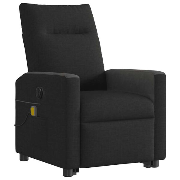 vidaXL Fauteuil inclinable de massage &eacute;lectrique Noir Tissu