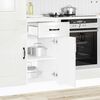 vidaXL Armoire de cuisine Kalmar blanc brillant bois ingénierie