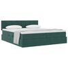 vidaXL Lit de Rangement avec matelas Vert fonc&eacute; 90 x 200 cm