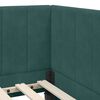vidaXL Cadre de lit d'angle Vert foncé 90 cm x 200 cm Velours