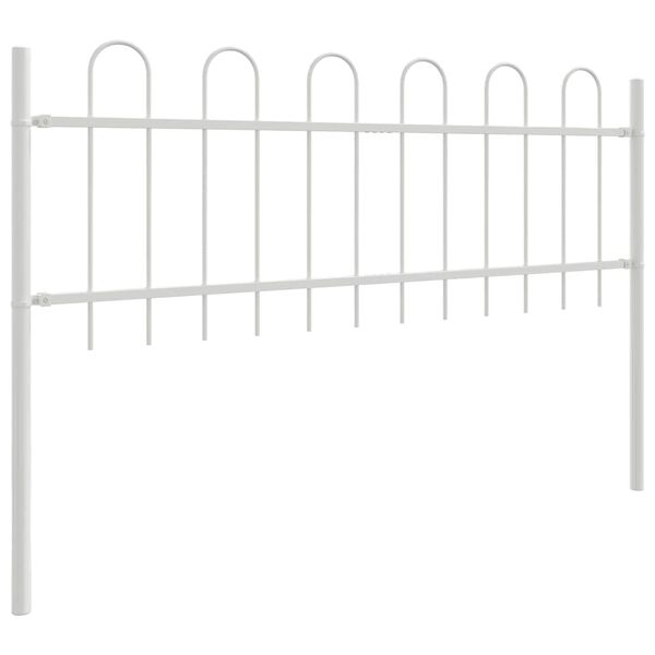 vidaXL Cl&ocirc;ture de jardin 3 pcs Blanc 5,1 x 0,6 m