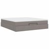 VidaXL Cadre de lit ottoman avec matelas taupe 180x200 cm tissu
