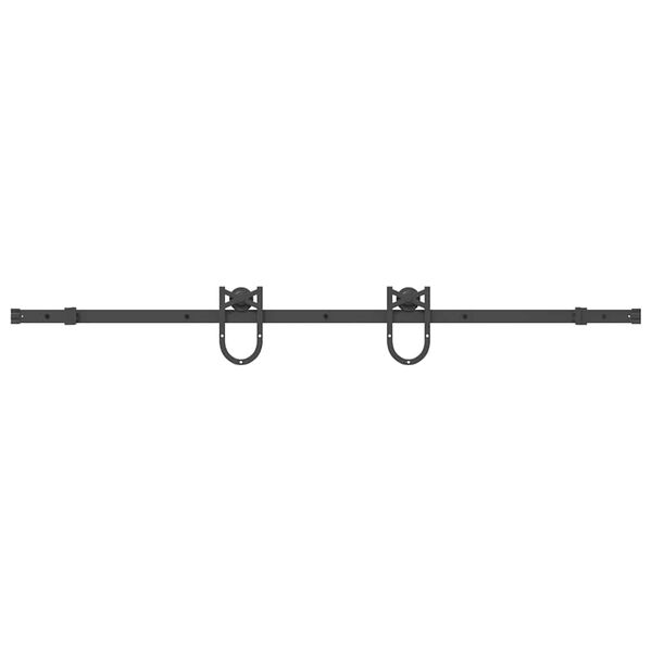 vidaXL Kit de quincaillerie de porte coulissante 183 cm Acier Noir