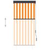 vidaXL Store roulant d'ext&eacute;rieur 80x250 cm Blanc et orange