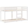 vidaXL Lit superpos&eacute; sans matelas blanc 80x200 cm bois de pin massif