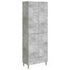 vidaXL Ensemble de Meubles 2 pc Gris b&eacute;ton Bois d'ing&eacute;nierie