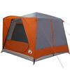 vidaXL Tente Cabane avec toit Gris et orange 333 x 317 x 194 cm