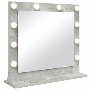 vidaXL Miroir de vanit&eacute; Rectangulaire Gris b&eacute;ton 60 x 55 x 18 cm