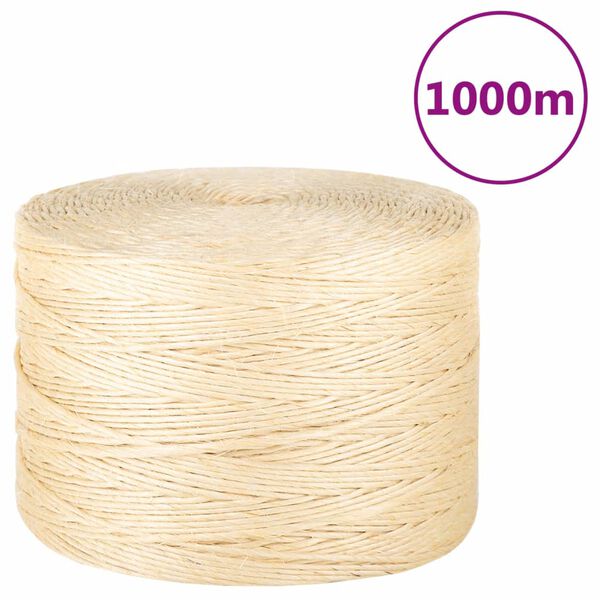 vidaXL Corde 100 % sisal 3 mm 1000 m