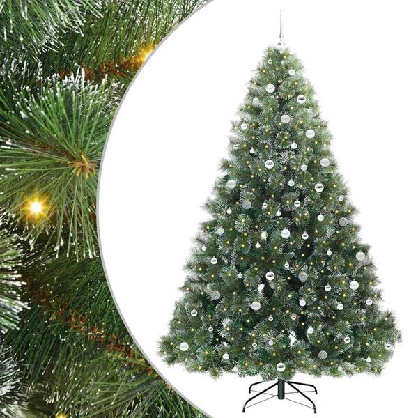 vidaXL Sapin de No&euml;l artificiel avec 300 LED Vert 240 cm PE et PVC