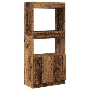 vidaXL Buffet haut vieux bois 63x33x140 cm bois d'ing&eacute;nierie