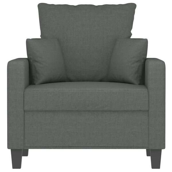 vidaXL Fauteuil Gris fonc&eacute; 60 cm Tissu