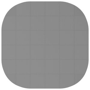vidaXL Tapis de sol de piscine 36 pc &Oslash; 350 cm Rond Mousse EVA Gris