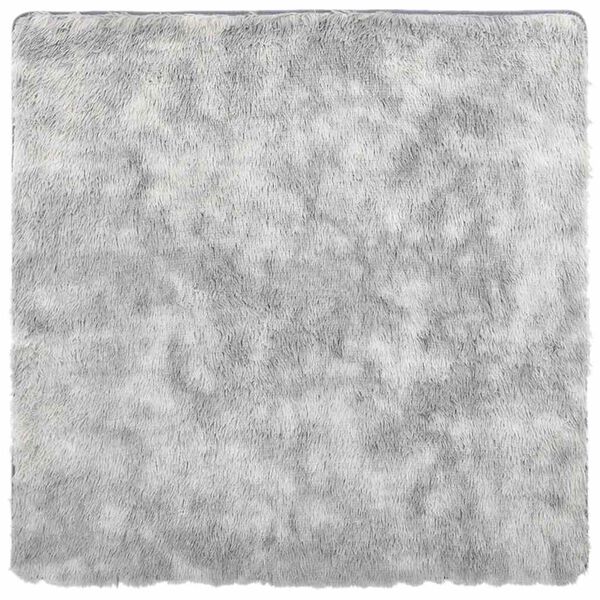 vidaXL Tapis shaggy &agrave; poils longs NAVARRA gris argent&eacute; 120x120 cm