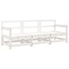 vidaXL Salon de jardin 3 pcs blanc bois massif de pin