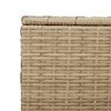 vidaXL Boîte de rangement de jardin et roues mélange beige 190L rotin